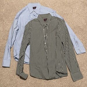 UNTUCKit Men's Gingham Shirts - Blue and Green